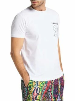Bekleidung Carlo Colucci T-Shirt Collatuzzo In Weiß Günstig Kaufen -Carlo Colucci Shop carlo colucci t shirt collatuzzo in weiss 3