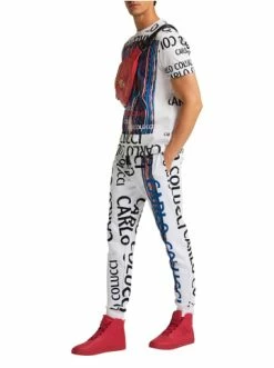 Bekleidung Carlo Colucci T-Shirt Comploi In Weiß Günstig Kaufen -Carlo Colucci Shop carlo colucci t shirt comploi in weiss 3