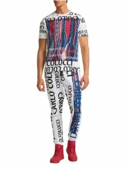 Bekleidung Carlo Colucci T-Shirt Comploi In Weiß Günstig Kaufen -Carlo Colucci Shop carlo colucci t shirt comploi in weiss 4