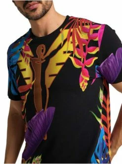 Bekleidung Carlo Colucci T-Shirt Cretone In Schwarz Günstig Kaufen -Carlo Colucci Shop carlo colucci t shirt cretone in schwarz 2