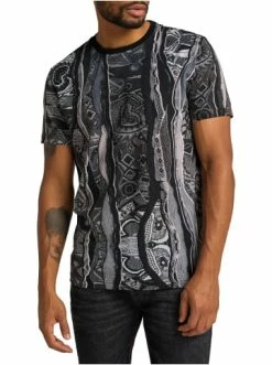 Bekleidung Carlo Colucci T-Shirt Crisci In Schwarz / Graumelange Günstig Kaufen -Carlo Colucci Shop carlo colucci t shirt crisci in schwarz graumelange 3