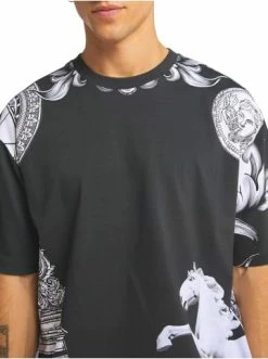 Bekleidung Carlo Colucci T-Shirt Dall'Aglio In Schwarz Günstig Kaufen -Carlo Colucci Shop carlo colucci t shirt dallaglio in schwarz 1