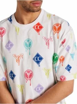 Bekleidung Carlo Colucci T-Shirt DaRiz In Weiß / Blau Günstig Kaufen -Carlo Colucci Shop carlo colucci t shirt dariz in weiss blau 1