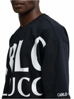 Bekleidung Carlo Colucci T-Shirt In Schwarz Günstig Kaufen -Carlo Colucci Shop carlo colucci t shirt in schwarz 3