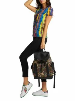 Accessoires Carlo Colucci Tagesrucksack Costisella In Schwarz / Silber Günstig Kaufen -Carlo Colucci Shop carlo colucci tagesrucksack costisella in schwarz silber 3