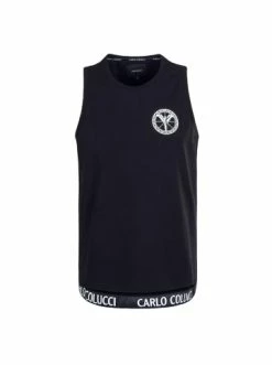 Bekleidung Carlo Colucci Tanktop - C2207 - Black Günstig Kaufen -Carlo Colucci Shop carlo colucci tanktop c2207 black 1