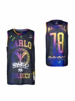 Bekleidung Carlo Colucci Tanktop - Maxwell - Black / Multi Günstig Kaufen