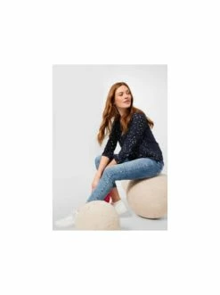 Große Größen Cecil Blusen In Dunkel-blau Günstig Kaufen -Carlo Colucci Shop cecil blusen in dunkel blau 30