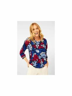 Große Größen Cecil Blusen In Dunkel-blau Günstig Kaufen -Carlo Colucci Shop cecil blusen in dunkel blau 48