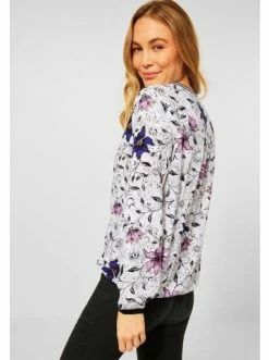 Große Größen Cecil Langarmbluse In Vanilla White Günstig Kaufen -Carlo Colucci Shop cecil langarmbluse in vanilla white 2