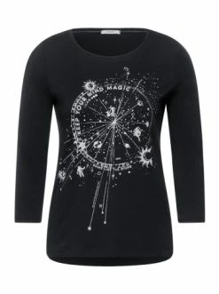 Shirts, Tops & Longsleeves Cecil Langarmshirt In Black Günstig Kaufen
