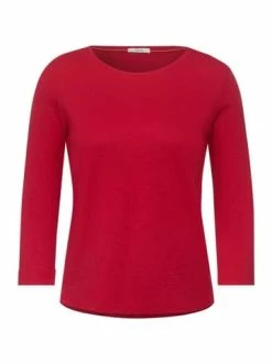 Shirts, Tops & Longsleeves Cecil Langarmshirt In Cherry Red Günstig Kaufen