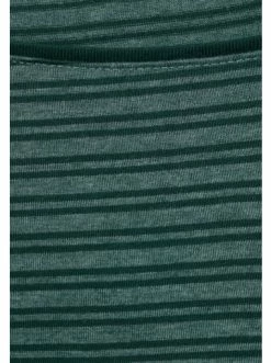 Shirts, Tops & Longsleeves Cecil Langarmshirt In Ponderosa Pine Green Melange Günstig Kaufen -Carlo Colucci Shop cecil langarmshirt in ponderosa pine green melange 1