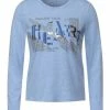 Shirts, Tops & Longsleeves Cecil Langarmshirt In Tranquil Blue Melange Günstig Kaufen -Carlo Colucci Shop cecil langarmshirt in tranquil blue melange