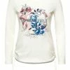 Shirts, Tops & Longsleeves Cecil Langarmshirt Mit Fotoprint In Weiß Günstig Kaufen