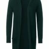Pullover & Cardigans Cecil Langer Cardigan Mit Struktur In Grün Günstig Kaufen