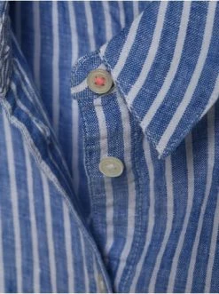 Große Größen Cecil Leinenbluse In Blau Weiß Günstig Kaufen -Carlo Colucci Shop cecil leinenbluse in blau weiss 2