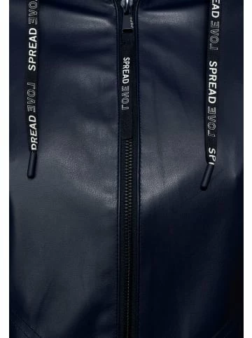 Große Größen Cecil PU Blouson Mit Zipper In Blau Günstig Kaufen 4 Große Größen Cecil PU Blouson Mit Zipper In Blau Günstig Kaufen – Bild 2