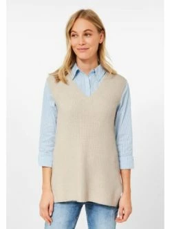 Pullover & Cardigans Cecil Pullover In Alabaster Beige Melange Günstig Kaufen -Carlo Colucci Shop cecil pullover in alabaster beige melange 1