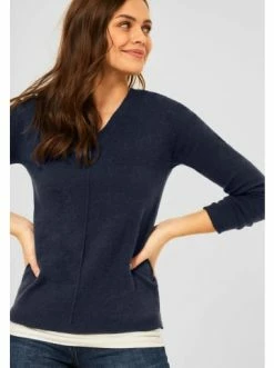 Pullover & Cardigans Cecil Pullover In Deep Blue Melange Günstig Kaufen -Carlo Colucci Shop cecil pullover in deep blue melange 5