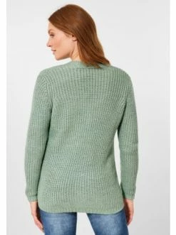 Pullover & Cardigans Cecil Pullover In Salvia Green Melange Günstig Kaufen -Carlo Colucci Shop cecil pullover in salvia green melange 2