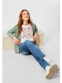 Pullover & Cardigans Cecil Pullover In Salvia Green Melange Günstig Kaufen -Carlo Colucci Shop cecil pullover in salvia green melange 3