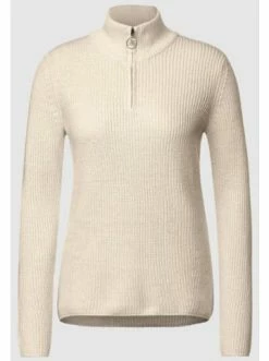 Tops & Shirts Cecil Pullover Troyer Zip In Off-white Günstig Kaufen