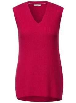 Pullover & Cardigans Cecil Pullunder In Rippstruktur In Rosa Günstig Kaufen