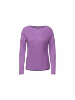 Pullover & Cardigans Cecil Rundhalspullover In Violett Günstig Kaufen -Carlo Colucci Shop cecil rundhalspullover in violett 2