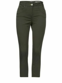 Große Größen Cecil Slim Fit Hose In High Waist In Grün Günstig Kaufen