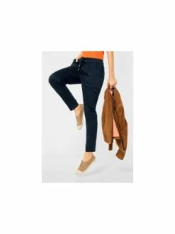 Große Größen Cecil Stoffhosen In Dunkel-blau Günstig Kaufen -Carlo Colucci Shop cecil stoffhosen in dunkel blau 16