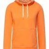 Sweat & Fleece Cecil Sweatshirt Mit Großem Kragen In Orange Günstig Kaufen -Carlo Colucci Shop cecil sweatshirt mit grossem kragen in orange