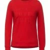 Pullover & Cardigans Cecil Sweatshirt Mit Wording In Rot Günstig Kaufen