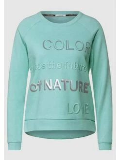 Tops & Shirts Cecil Sweatshirt Wording Print In Mintgrün Günstig Kaufen
