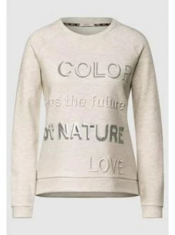 Tops & Shirts Cecil Sweatshirt Wording Print In Off-white Günstig Kaufen