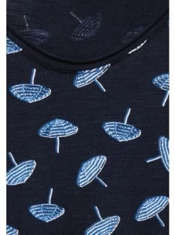 Shirts, Tops & Longsleeves Cecil T-Shirt In Deep Blue Günstig Kaufen -Carlo Colucci Shop cecil t shirt in deep blue 1