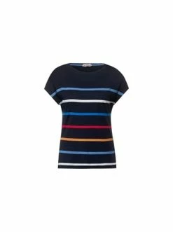 Große Größen Cecil T-Shirts In Dunkel-blau Günstig Kaufen -Carlo Colucci Shop cecil t shirts in dunkel blau 11